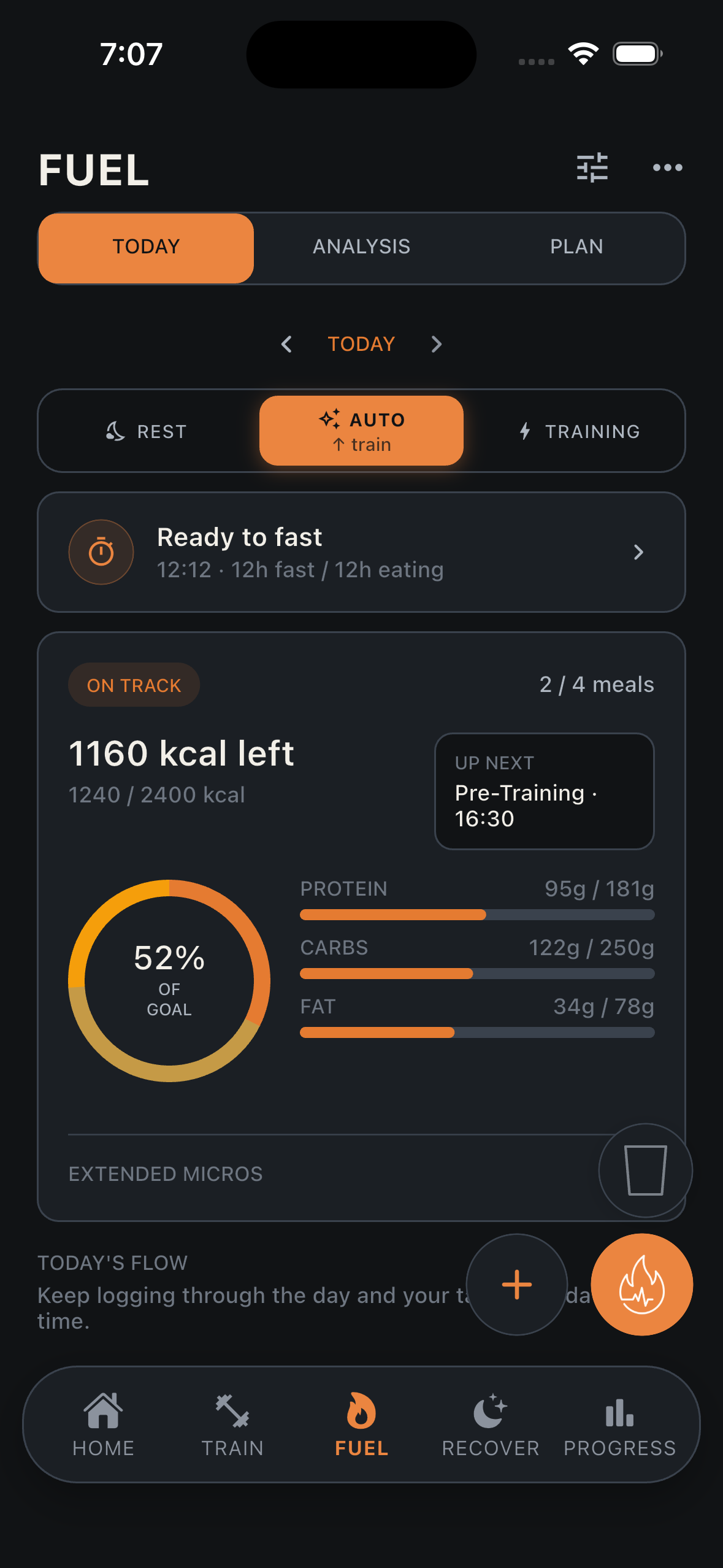 FORM2 nutrition tracking